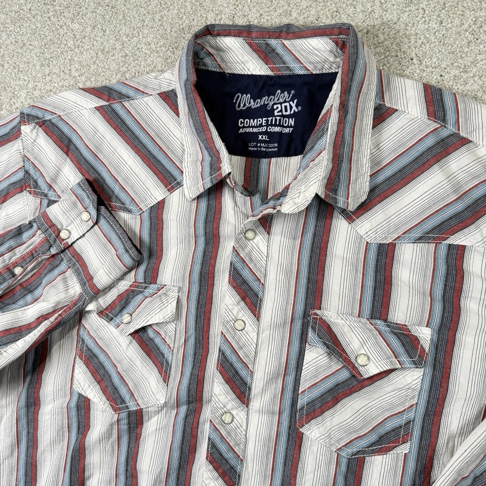 Wrangler 20X Competition Advanced Comfort Pearl Snap Western Shirt 2XL